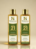Herbal Unify Fusion 21 Herbs Hair Oil Combo Pack (190ml x 2) – Ayurvedic Hair Growth Oil for Hair Fall Control & Deep Nourishment