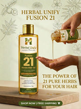 Herbal Unify Fusion 21 Herbs Hair Oil 190ml – Ayurvedic Hair Growth Oil for Hair Fall Control, Deep Nourishment & Stronger Thicker Hair (Non-Sticky Formula) 2
