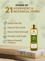 Herbal Unify Fusion 21 Herbs Hair Oil 190ml – Ayurvedic Hair Growth Oil for Hair Fall Control, Deep Nourishment & Stronger Thicker Hair (Non-Sticky Formula) 3